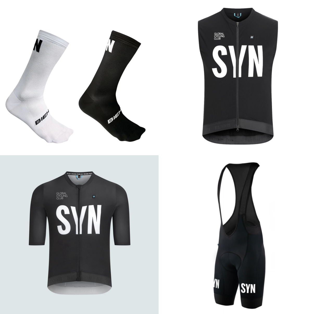 Cycling Gear Logo - 여름용 반팔 자전거복 2026 블랙 블루
