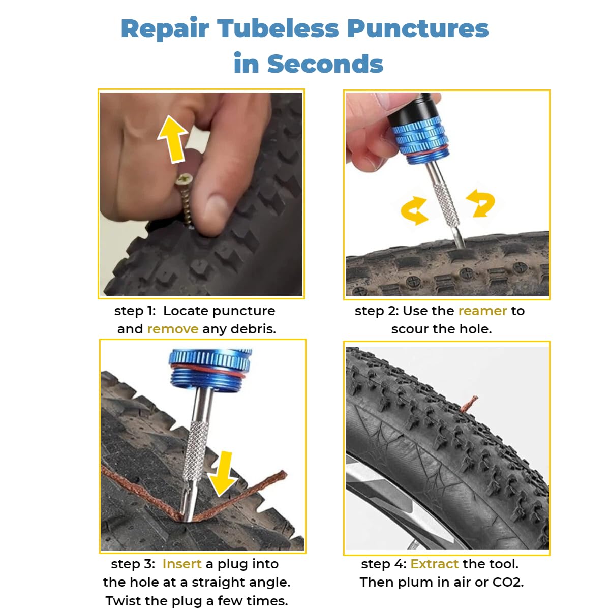 튜브리스 자전거 타이어 수리 키트 - 휴대용 자전거 펑 - Tubeless Tire Sealant 리뷰 및 가격